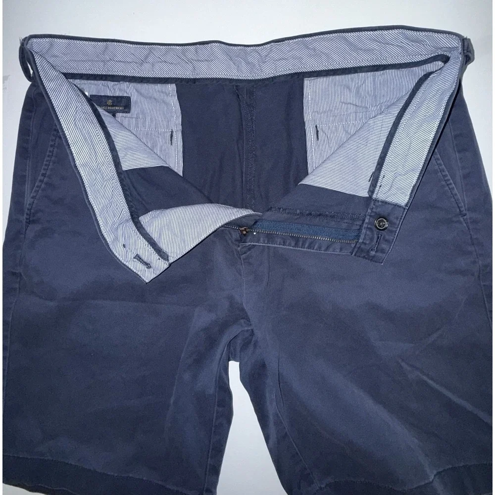 Brooks Brothers 1818 Men's Navy Blue Classic Chino Shorts 36x9 Casual Preppy A